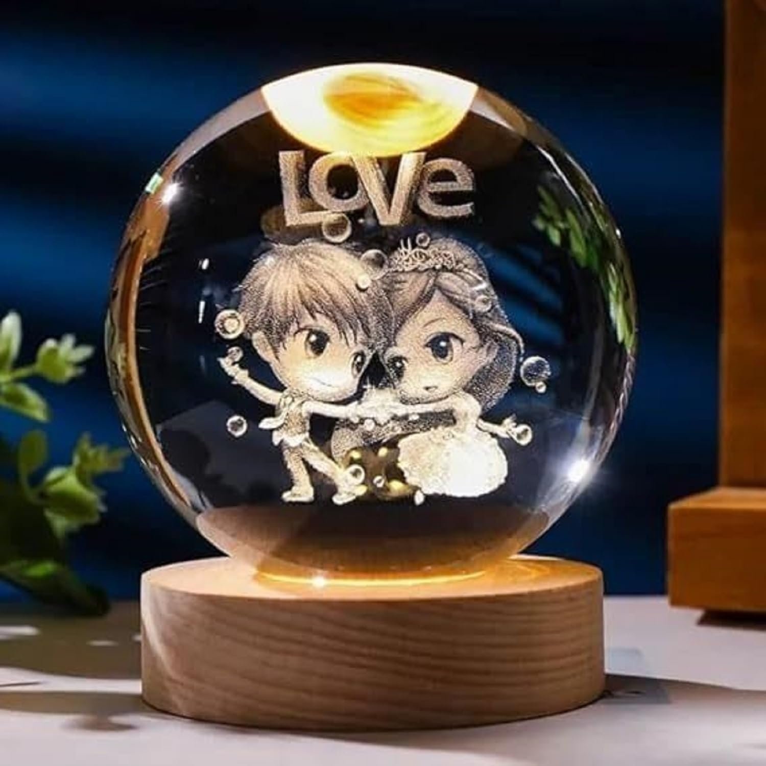 3d crystal ball love lamp christmas gift india