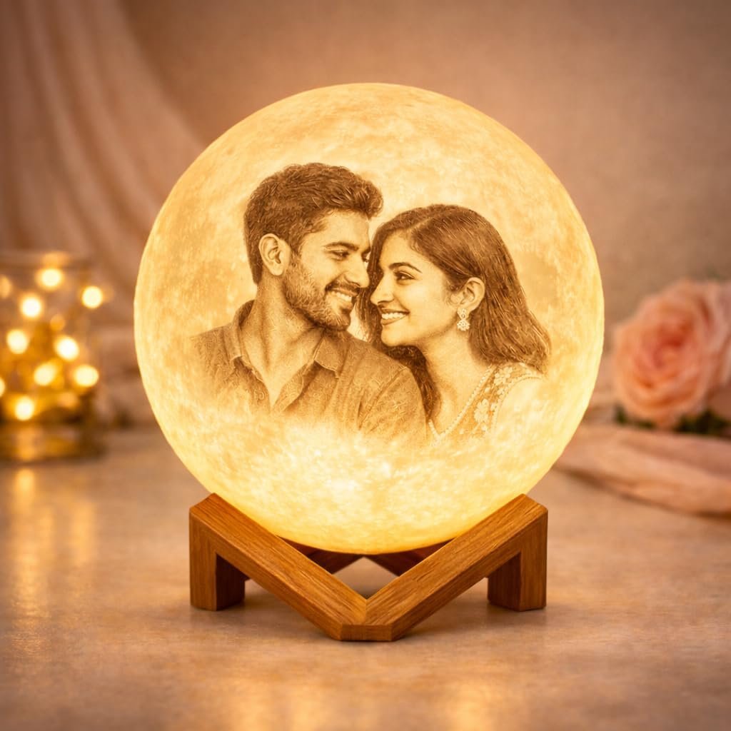 3d moon lamp couple photo gift for wife india
